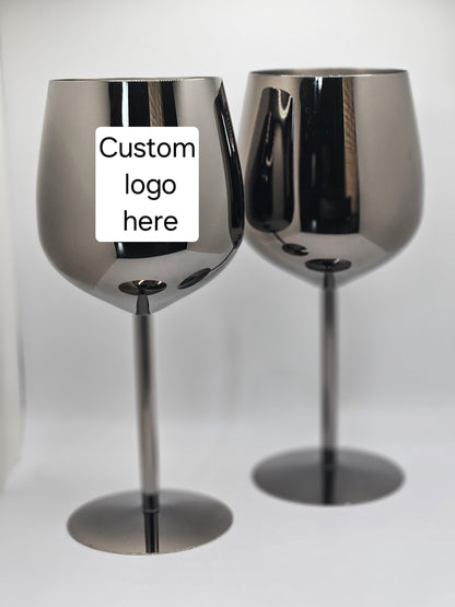 Personalized/Custom Stainless Steel Wine Glass Set