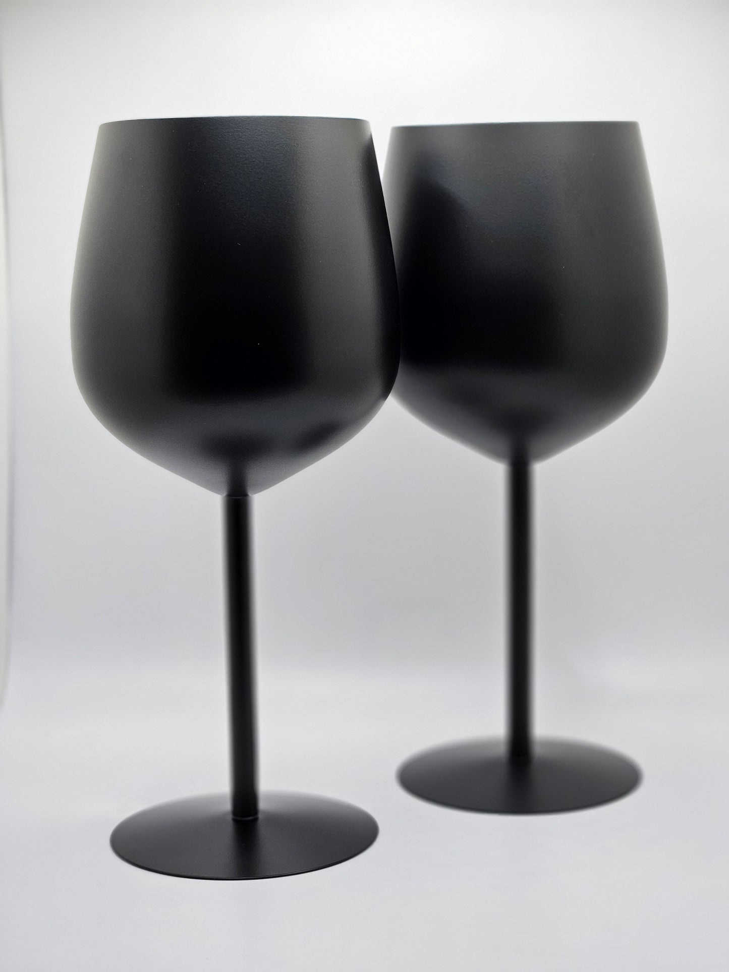 Black Matte Stainless Steel Goblet (Set of 2)